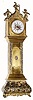 C.1910, Dutch, Mini Sterling Tall Case, with 24K gold wash. 