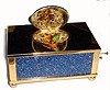 C.1975, Swiss, Reuge Music Co, St. Croix, singing bird box in an imitation lapis and gold plated case.