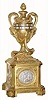 C.1870, French, Annular Dial Clock, a 4 sided ormolu base rising to an urn,