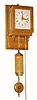 C.1943, Charles Alva Smith, Brattleboro, VT, 8-day wooden works wall clock.