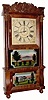 C.1839, E. C. Brewster, Bristol, Conn., 8-day time/strike double deck shelf clock.