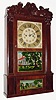 C.1843, Ephraim Camp, Salem Bridge, Conn., 8-day time/strike, 2-weight shelf clock.