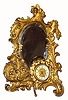 C.1890, Ansonia Novelty Mirror Clock in the Baroque style