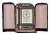 C.1904, Ansonia, PERT, Carriage clock in original travel case.