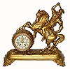 C.1913, William L. Gilbert Clock Co., "HERCULES", 8-day time/strike figural mantel clock.