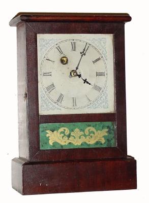 C.1870, Waterbury Clock Co., 30-Hour Cottage timepiece in generally good original condition. — Antique Clocks Price Guide