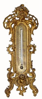 C.1880, Bradley & Hubbard, Meriden, Conn., a Victorian desk thermometer, in very good original condition. — Antique Clocks Price Guide