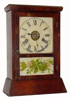 C.1860, Seth Thomas, "COTTAGE", with beveled bottom and cornice top in good original condition. — Antique Clocks Price Guide