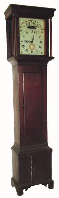 C.1818, Joseph Ives Tall Clock, 8-day wood movement time & strike. — Antique Clocks Price Guide