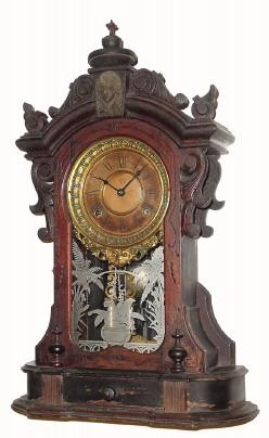 C.1880, Ansonia Clock Co., "Monarch" 8-day time/strike mantel clock in as found, from storage, needing restoration. — Antique Clocks Price Guide