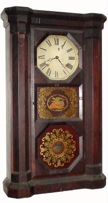C.1863, Seth Thomas, Plymouth Hollow, Conn., "Parlor", 8-day time/strike rosewood veneer shelf clock in fair to good condition — Antique Clocks Price Guide