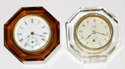 C.1891, E. N. Welch Mfg. Co., "The Jewel", lot of two, 30-hour lever novelty timepieces. — Antique Clocks Price Guide
