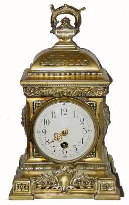 C.1900, French, Marti & Cie,  8-day mantel timepiece in the style of a small bracket clock. — Antique Clocks Price Guide