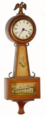 C.1930, The Burroughs Co., "No. 51 T - Banjo" 30-hour wall timepiece. — Antique Clocks Price Guide