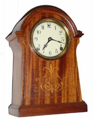 C.1908, Sessions Clock Co., "Plymouth", 8-day time/strike refinished mahogany mantel clock in nice condition — Antique Clocks Price Guide