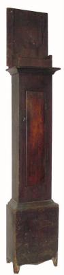 C.1820, American, Base & Trunk Only, to a folk art finished pine tall case clock. — Antique Clocks Price Guide