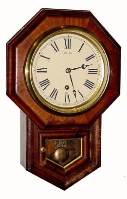 C.1890, E. N. Welch Mfg, 8-Inch Drop Octagon, in fair to good condition. — Antique Clocks Price Guide