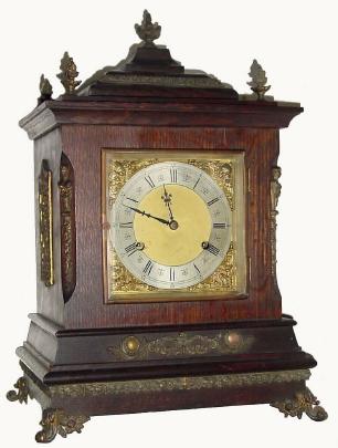 C.1900, New Haven Clock Co., "Westminster Chime No. 3", 8-day time/strike chime clock, in excellent original condition. — Antique Clocks Price Guide