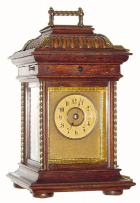 C.1905, Symphonion musical mantel clock, with American tunes. This clock/ music disc combination in nice condition, except as noted. — Antique Clocks Price Guide