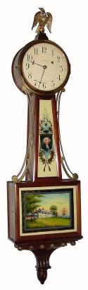 C.1928, Waltham Clock Co., Willard model weight banjo, in an all mahogany case, and in outstanding original condition. — Antique Clocks Price Guide