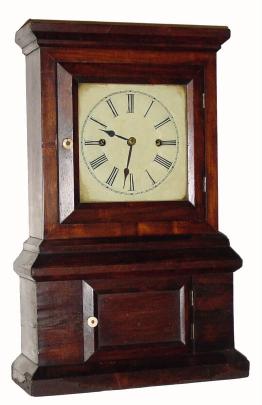 C.1852, Atkins, Whiting & Co., 30-Day shelf timepiece, with J. Ives "lever spring" movement (wagon spring), in generally good, as-found condition. — Antique Clocks Price Guide