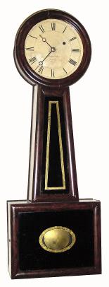C.1850, Howard & Davis, Boston, "No. 5, Square Bottom"  banjo clock in very good condition. — Antique Clocks Price Guide
