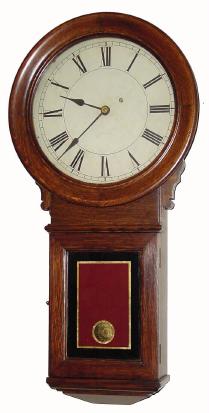 C.1890, E. Howard & Co., Boston, "Regulator No. 70-12", this is the standard or small size, in oak and in nice restored condition. — Antique Clocks Price Guide