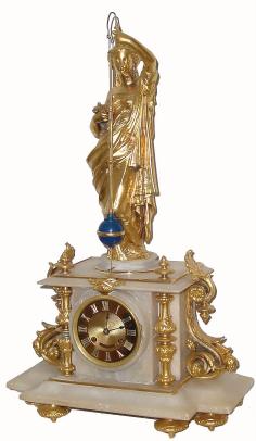 C.1890, French, Large Conical Pendulum Transportation, holding a ball style pendulum, and in very good restored condition. — Antique Clocks Price Guide