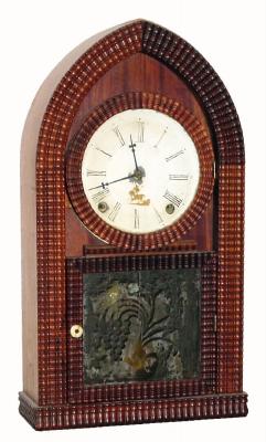 C.1855, E. N. Welch, Forestville, Conn., 8-day, time and strike ripple beehive in good+ restored condition. — Antique Clocks Price Guide