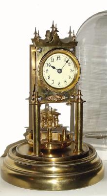 C.1902, Gustav Becker, 400-day timepiece in very good & clean condition with an original disc pendulum, movement & pend with the serial no. 1845500. — Antique Clocks Price Guide