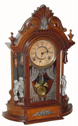 C.1891, William L. Gilbert Clock Co., "OCCIDENTAL", in walnut and in good restored condition. — Antique Clocks Price Guide