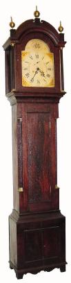 C.1825, Silas Hoadley, Plymouth, Conn., 30-hour time & strike tall clock. — Antique Clocks Price Guide