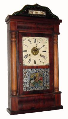C.1872, Seem Calendar Clock, the actual clock pictured in Miller's orange book, the first major publication on American Calendar Clocks, page 104. — Antique Clocks Price Guide