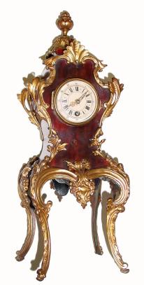 C.1890, French, Maple & Co., Paris, Miniature Tall case in the Louis XVI style, tortoise shell with cast legs and mounts, all in good original condition. — Antique Clocks Price Guide