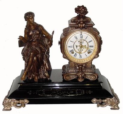 C.1894, Ansonia Clock Co., "Industry", in excellent restored condition. — Antique Clocks Price Guide