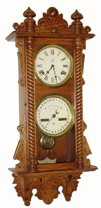 C.1891, Waterbury Clock Co., "Calendar No. 36", 8-day, time, strike & perpetual calendar in excellent restored condition. — Antique Clocks Price Guide