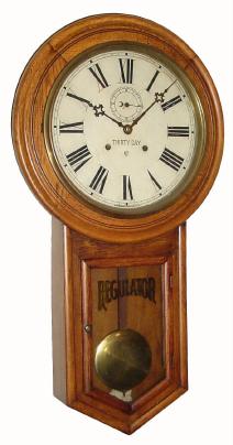 C.1906, Waterbury "ADMIRAL", in oak and in excellent condition, the finish professionally restored some time ago and with nice patina. — Antique Clocks Price Guide