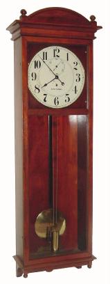 C.1909, Seth Thomas Clock Co., "Regulator No. 20", 8-day weight driven timepiece in cherry and in very good condition. — Antique Clocks Price Guide