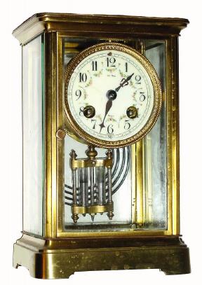 C.1910, French, Couaillet, 4-Glass crystal regulator retailed by LeRoy & Cie, and with the LeRoy name on the fancy dial. — Antique Clocks Price Guide