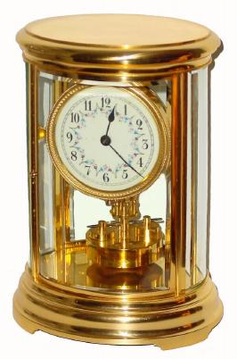 C.1910, German, Oval 4-glass 400-Day, clock in excellent restored condition. — Antique Clocks Price Guide