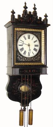 C.1870, German, 30-hour time & strike picture frame clock in as found condition with original finish. — Antique Clocks Price Guide