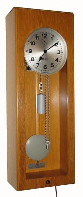 C.1960, German, Wurtembergische Uhrenfabrik Burk Sohne, Schwenningen a. Neckar, electric winding master wall regulator in excellent condition with original finish. — Antique Clocks Price Guide