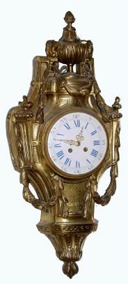 C.1880, French, heavy cast brass cartel clock in very nice condition, 8-day time & strike on a bell. — Antique Clocks Price Guide