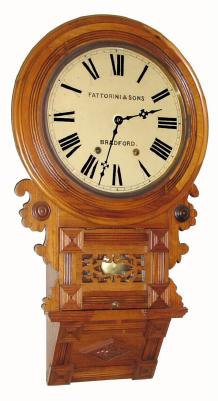 C.1890, New Haven Clock Co., (Anglo American) 8-day time/strike wall regulator clock in very nice condition with a refinished walnut case. — Antique Clocks Price Guide