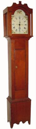 C.1825, Silas Hoadley, 8-Day Wood Works, tall case, with restorations. — Antique Clocks Price Guide