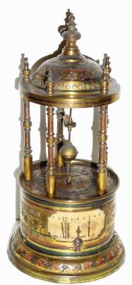 C.1890, French, Farcot, Conical (rotary) Pendulum  Annular dial alarm clock in generally good original condition, — Antique Clocks Price Guide