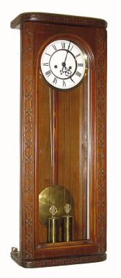 C.1890, German, Gustav Becker, the remains of a fancier 2-weight regulator. — Antique Clocks Price Guide