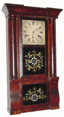C.1848, Birge & Fuller, Bristol, Conn., 8-day time/strike mahogany column and cornice shelf clock in fair to good condition. — Antique Clocks Price Guide