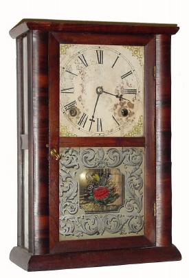 Mixed lot, C.1855 Chauncey Goodrich, Bristol, Conn., 8-day time/strike rosewood veneer shelf case, now with unusual signed N. Pomeroy movement (extra holes). — Antique Clocks Price Guide