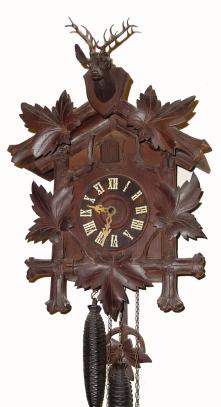 C.1910, Germany, 5-leaf & deer, cuckoo clock in generally good condition. — Antique Clocks Price Guide